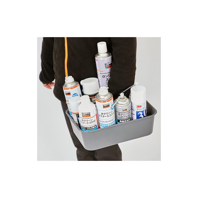 TRUSCO Soft Tote Tray, Dark Gray KTLPE-DG