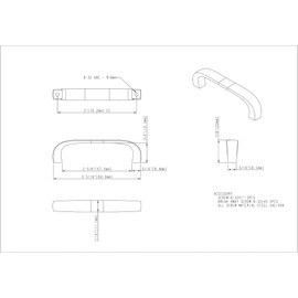 Elements 984-3SN Slade Collection Pull, Satin Nickel