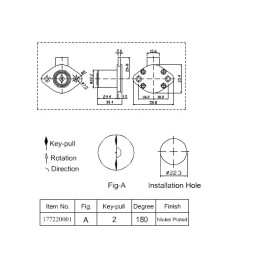 M LOCK Flat Key Wafer Furniture Lock ENCLOSURE CABINET 3777 Keyed alike
