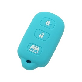 SEGADEN Silicone Cover Protector Case Holder Skin Jacket Compatible with TOYOTA 3+1 Button Remote Key Fob CV2410 Light Blue