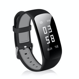 Golden Ant Fitness tracker, Waterproof, with Touch Screen, Pedometer Step Counter, Heart Rate Monitor, Sleep Monitor and Daily Health Data Sharing, supporting IOS7.1+/Android 4.4+. (Black)