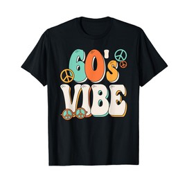60s Vibe Costume 60s Party Outfit Groovy Hippie Peace Retro T-Shirt