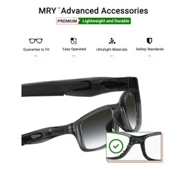 Mryok Replacement Nosepieces Nosepads for Oakley Airdrop MNP OX8121 Sunglass - Gray Euro Fit