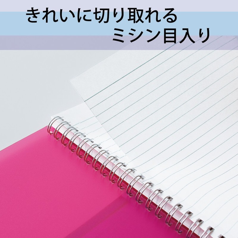 コクヨ(KOKUYO) ノート リングノート カラータグ Bi-COLOR セミB5 ピンク CTス-C20P