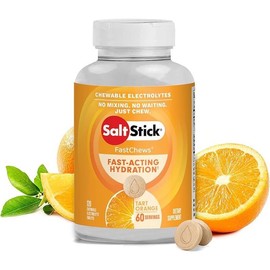 Electrolyte FastChews - 60 Mixed Berry Chewable Electrolytes - Salt Tablets for Running and Hydration, Electrolyte Chews - 60 Count Edible Dietary:_Orange