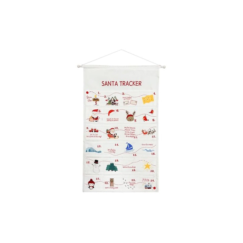 Advent Calendar Empty, Fill Your Own Advent Calendar Hanging Santa