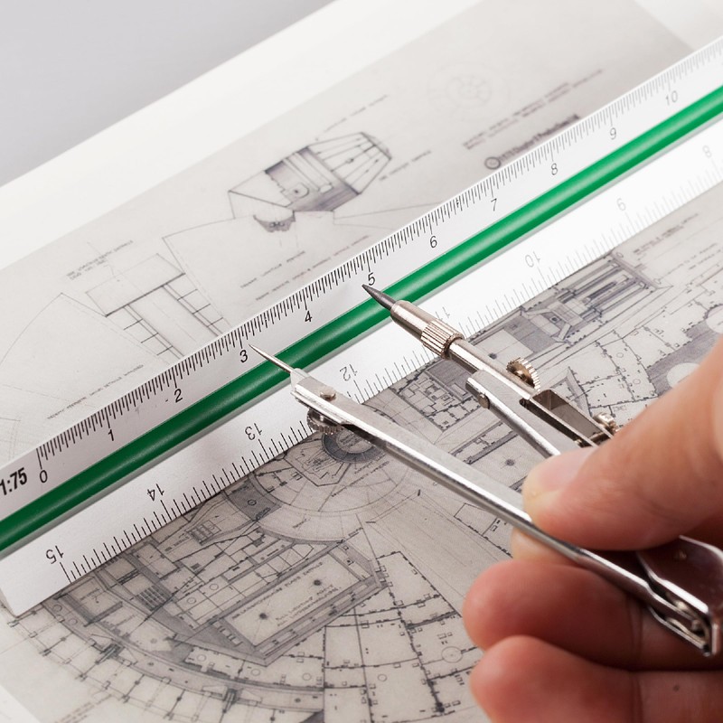 Mr. Pen Architectural 12 Inch Engineer & Drafting Ruler Set