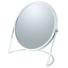 Spirella Schminkspiegel Kosmetikspiegel Badezimmerspiegel "Akira" 5-Fach Vergrößerung - matt Weiß