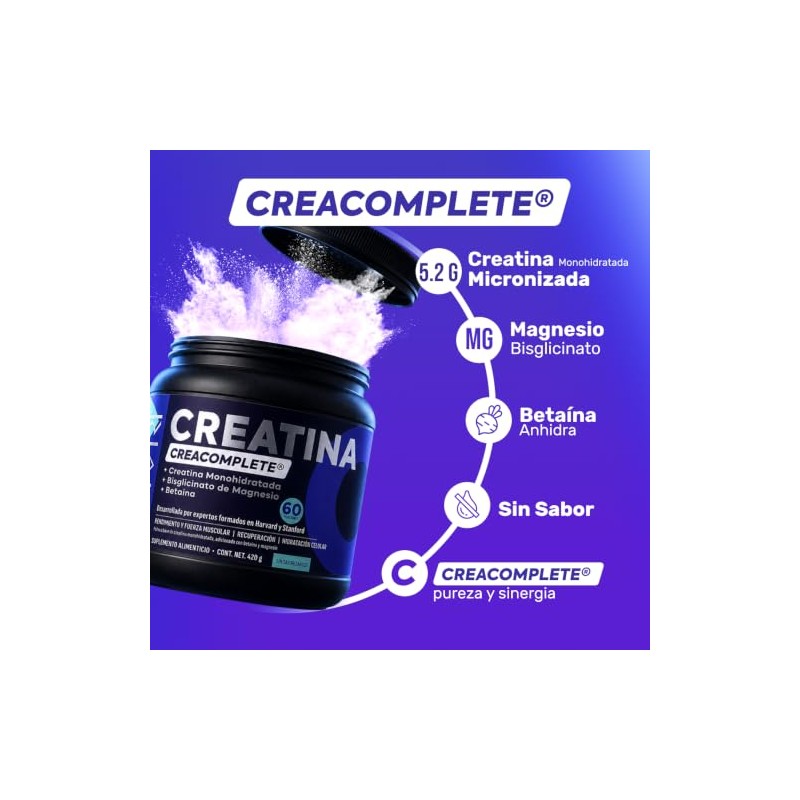 VIVRI Creatina | 60 Porciones | Creatina, Betaína y Bisglicinato
