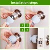 HEMIPLEGIA 3-Pack Silicone Doorknob Covers, Round Door Knob Protectors -