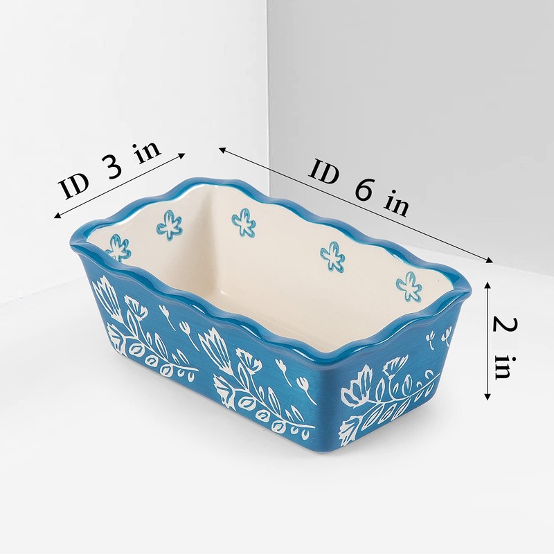 Wisenvoy Mini Loaf Pan Bread Pan Ceramic Loaf Pans for