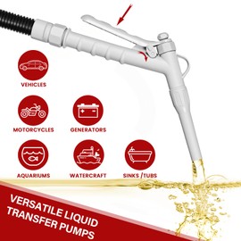 anngrowy Portable Transfer Pump Battery-Powered Stick Fuel Transfer Pump with Hand Trigger Nozzle, 2.8GPM Flow Rate & 53.7” Hose, Gas Pump Fits Most Gas Cans for Pumping Gasoline, Kerosene, Diesel
