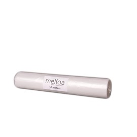 MELLOA Refill Film for Nappy Bin Compatible with Tommee Tippee: Sangenic, TEC, Simplee, Twist & Click and Other Models for Refill Cassettes (White, 50 m + Paper Tube)