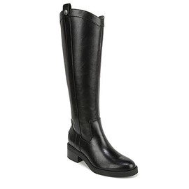 LifeStride Womens Bridgett Knee High Riding Boot Black Faux Leather Wide Calf 9 M