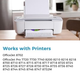 Inknova 952XL Ink Cartridges Combo Pack for HP 952 XL Printers 8710 7740 Compatible for HP952XL Black Color HP952 4-Pack for OfficeJet Pro 8720 8725 8210 8715 8702 8740 7720 8730 8216 8700 Cyan Magenta Yellow