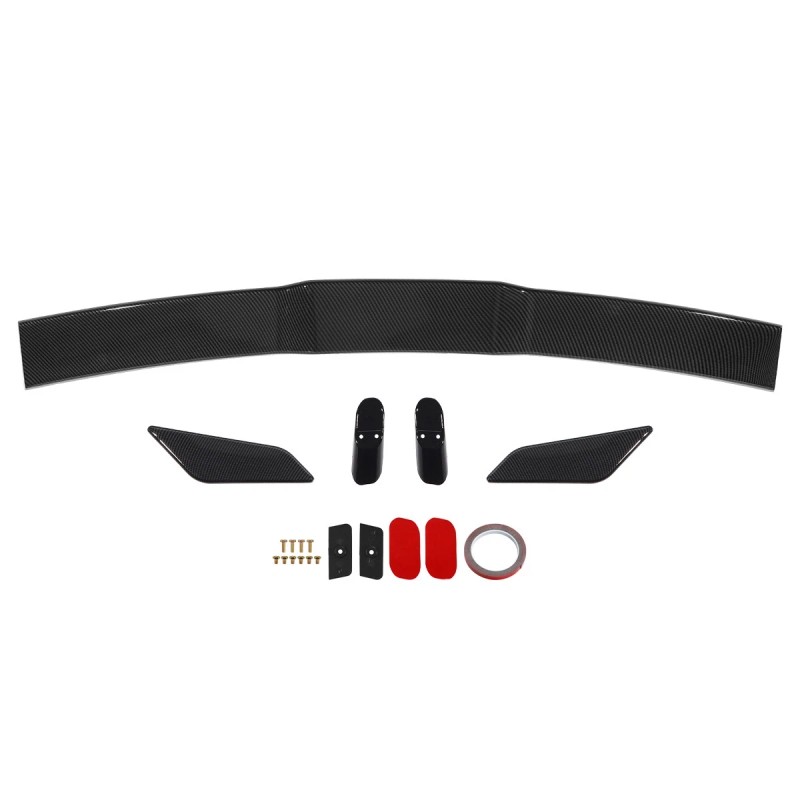 Unbranded Carbon Fiber Rear Trunk Spoiler Splitter Wing Kit For