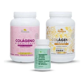 A&G PERSEA Pack 2 Colágeno Hidrolizado sabor Arándano y Premium sin sabor 1.2 Kg C/u con Extracto de Aguacate, Biotina y Acido hialurónico