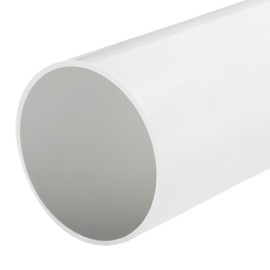 MECCANIXITY 5.5 Inch PVC Rigid Tube Round Pipe Tubing Hardware Tubing 131.4mm ID 140mm OD 330mm/13" White High Impact for Water Pipe