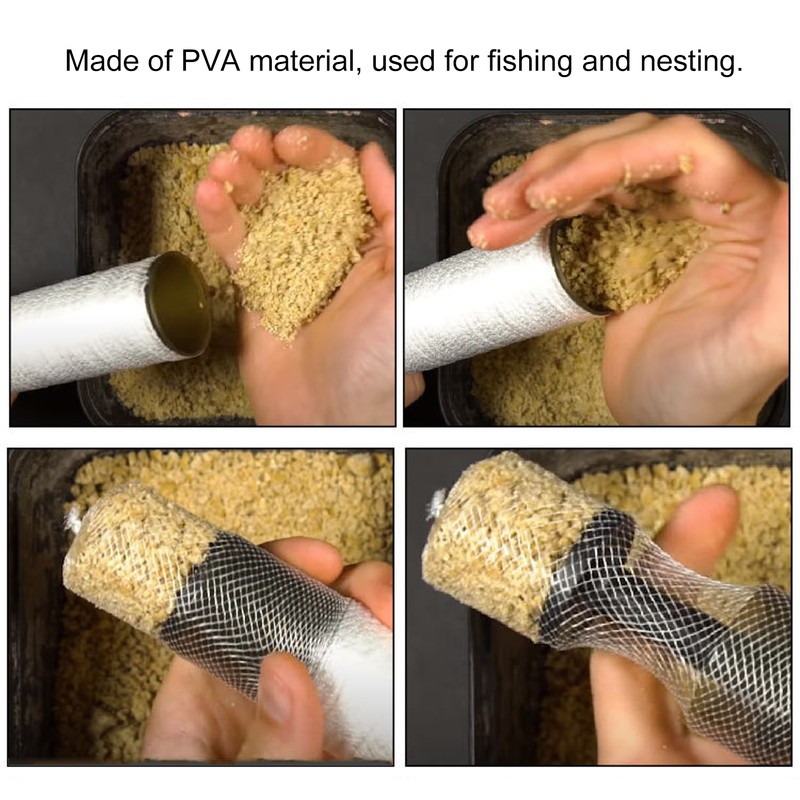 PVA Cylinder Water Soluble Net PVA Mesh Soluble Fishing Feeder