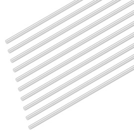 M METERXITY 16pcs Round Aluminum Rods, 3mm (1/8") Diameter, 150mm (6") Length, 6061 Aluminum Round Rods, Metal Sticks for DIY Craft Making, Industrial, Construction, Modeling