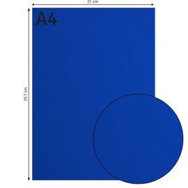 Florence A4 Texture Cardstock Canvas, Paper, Sapphire, One Size