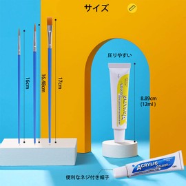 Acrylic Paints, 24 Colors, 15 ml, Acrylic Gouache, Pigment, 30 Piece Set, 6 Brushes, Durable, Quick Drying, Waterproof, Handmade, Easy to Draw, Wood, Egg, Pottery, Fabric, Children's Coloring Book