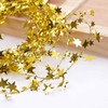 VEYLIN 50ft Star Shaped Tinsel Wire Garland for Christmas Trees