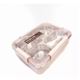 Misorel Box Lunch De Almuerzo Portátil Compartimiento Metálico Hogar