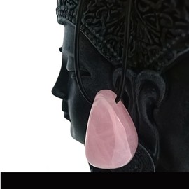 Rose Quartz Tumbled Stone Pendant Drilled Precious and Healing Stone Natural Product, Stone, Quartz