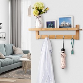 Jesustree Coat Hooks, Pack of 24 Single Hooks, Black Matt Coat Hooks, Vintage Coat Hooks, Wall Hooks, Heavy Duty Metal Wall Hooks with Screws for Bathroom, Bedroom, Kitchen, Office (Silver)