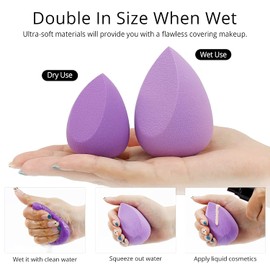 TedZoey Makeup Sponge Set, Foundation Blending Beauty Sponge, Flawless for Liquid, Cream, and Powder, Multi-colored Makeup Sponges