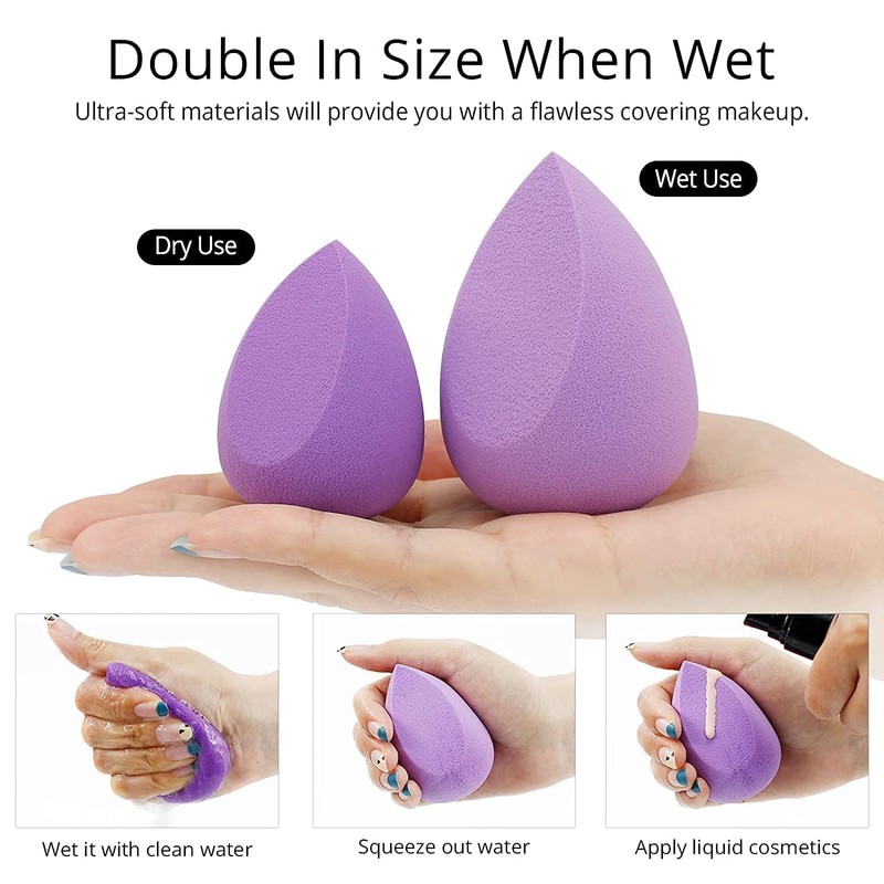 TedZoey Makeup Sponge Set, Foundation Blending Beauty Sponge, Flawless for