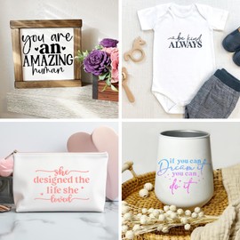 Inspirational Word Stencils for Painting on Wood Quotes Motivational Positive Drawing Stencils for Crafts Reusable (45 Words)