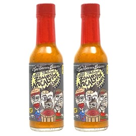 Torchbearer Sauces Zombie Apocalypse Ghost Chili Hot Sauce, 5oz (2 Pack) Ghost Pepper & Habanero Hot Sauce, Heat Level 8 - Featured on Hot Ones - Almost Sweet Yet Terrifying - All Natural, Extract-Free, Made in USA