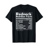 Redneck Nutrition Facts Funny T-Shirt T-Shirt