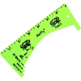 AirFly Dungeness Crab Gauge - California, Washington & Oregon (Concave) NEW - Concave-Green