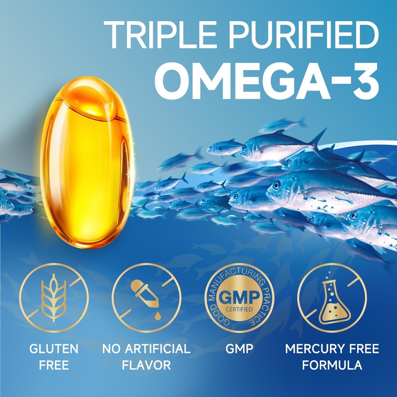 ZEBORA Triple Strength Omega-3 Fish Oil 2000mg – rTG Omega