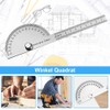 FEMONGY Protractor Protractor Metal 180° Stainless Steel Goniometer with Locking