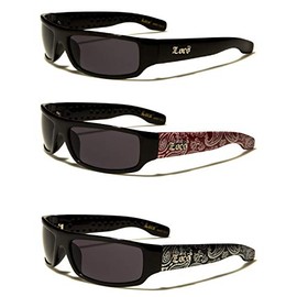 Locs Hardcore Bandanna (3 Pack 1 BK 1 Red 1 Sil)