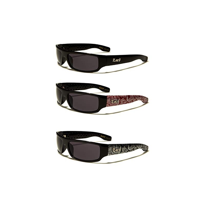 Locs Hardcore Bandanna (3 Pack 1 BK 1 Red 1