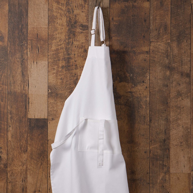 Now Designs Basic Cotton Kitchen Chef's Apron, White