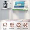 JYUHA 4 PCS Invisible Floating Bookshelves, Wall Mounted Floating Book