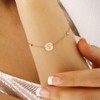 sourcing map 6 Pcs Stainless Steel Letter Link Charm, Alphabet