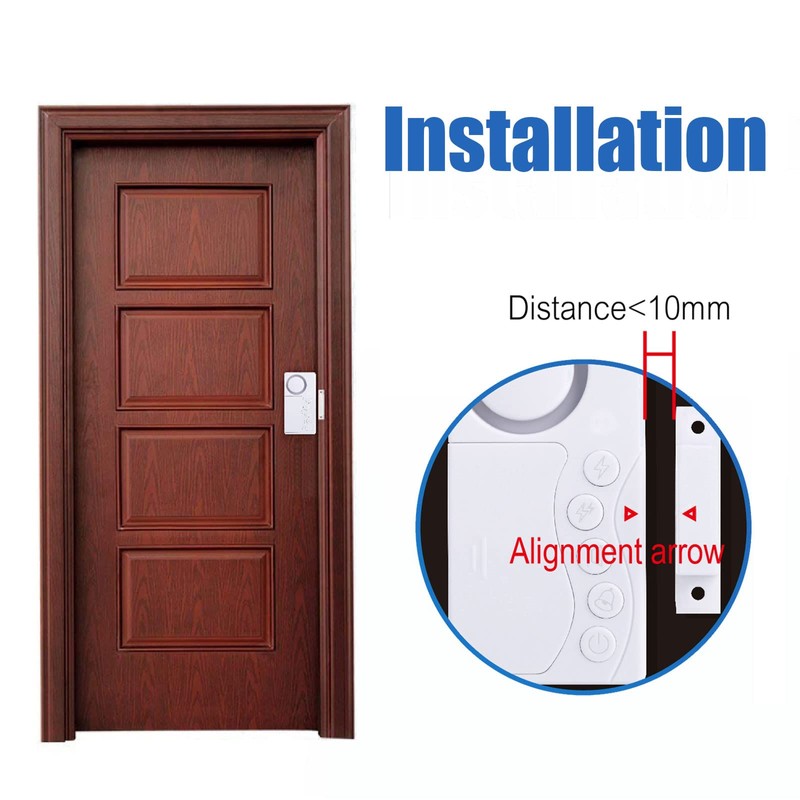 Freezer Door Alarm When Left Open, 2Pcs Safety Window Alarm,