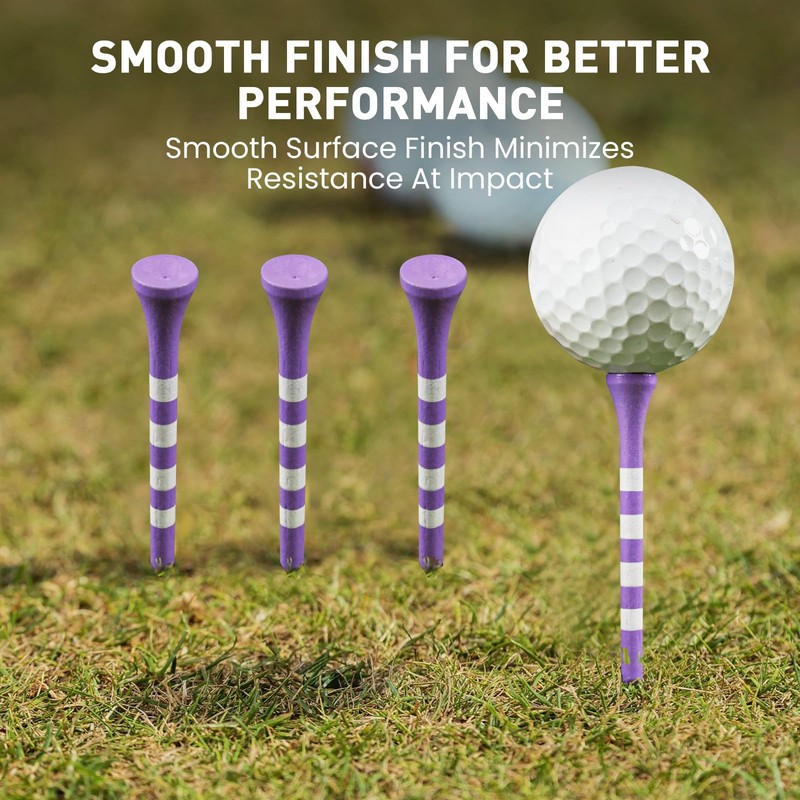 FINGER TEN Golf Tees Wood 3 1/4 2 3/4 Inch