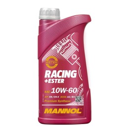 Racing + Ester 10W-60 Engine Oil by MANNOL - 7902 Premium Bi-Synthetic Motor Oil for Sports and Racing Cars, Car Oil API SN, ACEA A3/B4, 1L