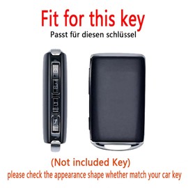 HIBEYO Keyless Car Key Case Fits Mazda 3 6 CX-30 MX30 CX-9 X9 CX-5 X5 CX8 MX5 SS30 Protective Key Case Cover Key Fob Remote Control 4-Button A Black