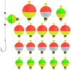 FishingPepo 15pcs Fishing Bobbers and Floats Set Slip Bobbers Fishing