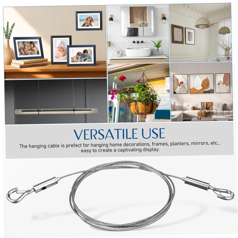 LALAFINA Picture Hanging Wire Kit with Double Hooks and Screws