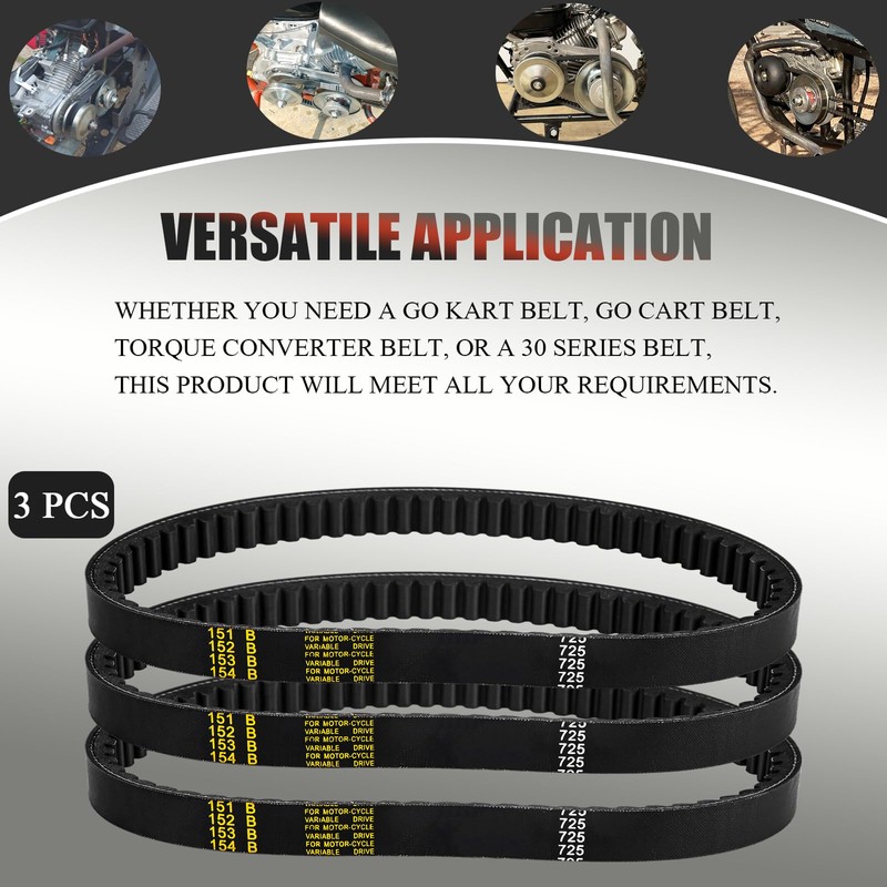 HOOTO Go Kart Belt 725, 725 Belt for 30 Series